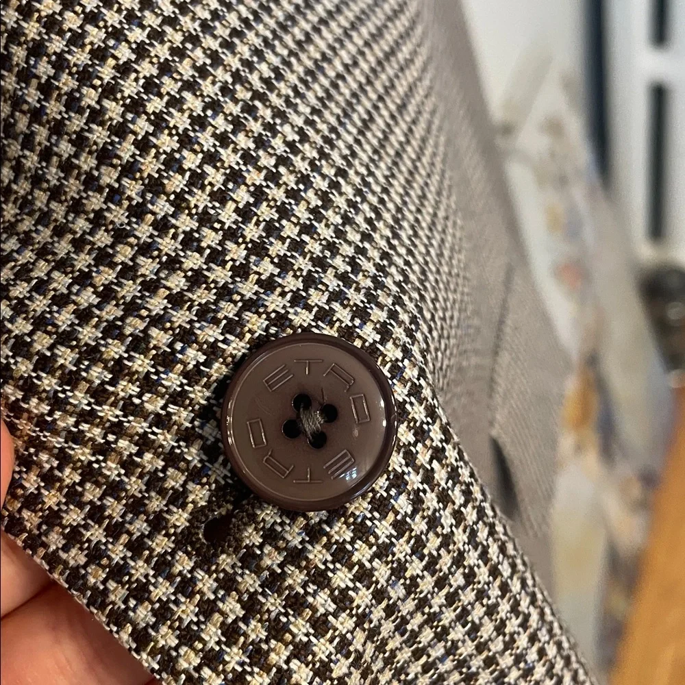 ETRO checkered knit blazer